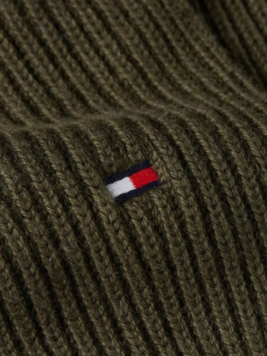 Accessoires Tommy Hilfiger | Essential Rippstrick-Schal Mit Flag