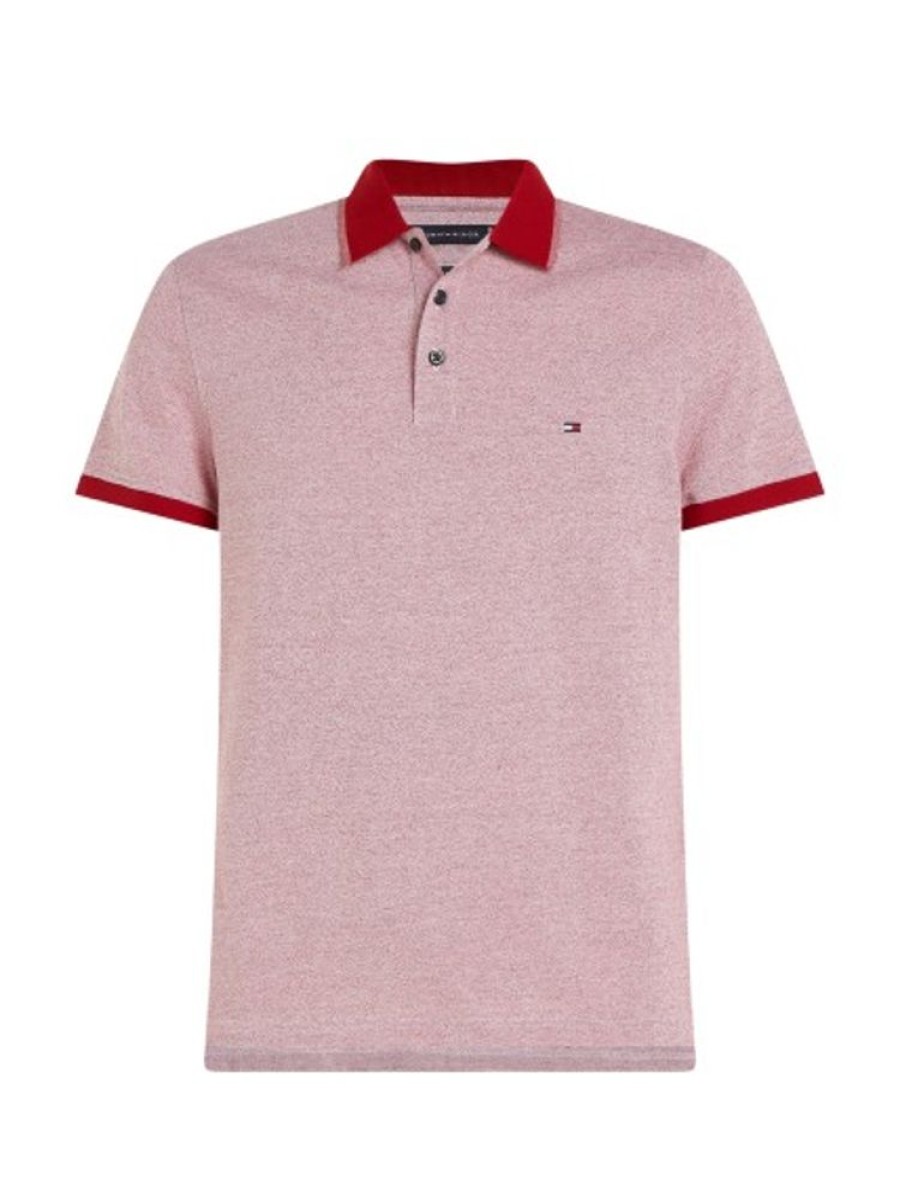 Bekleidung Tommy Hilfiger | Slim Fit Poloshirt Aus Mouline-Baumwolle