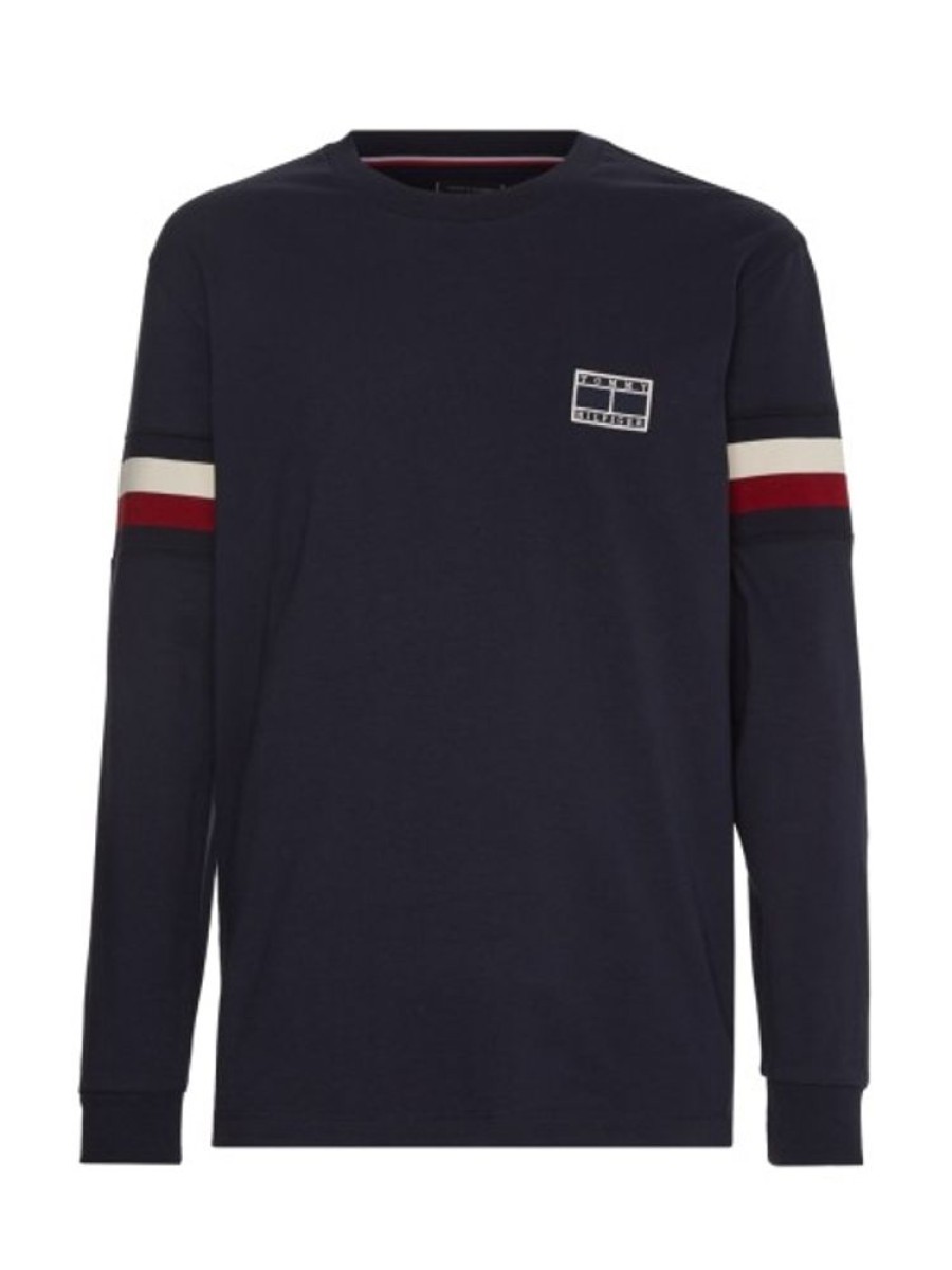 Bekleidung Tommy Hilfiger | Langarmshirt Mit Tommy-Tape