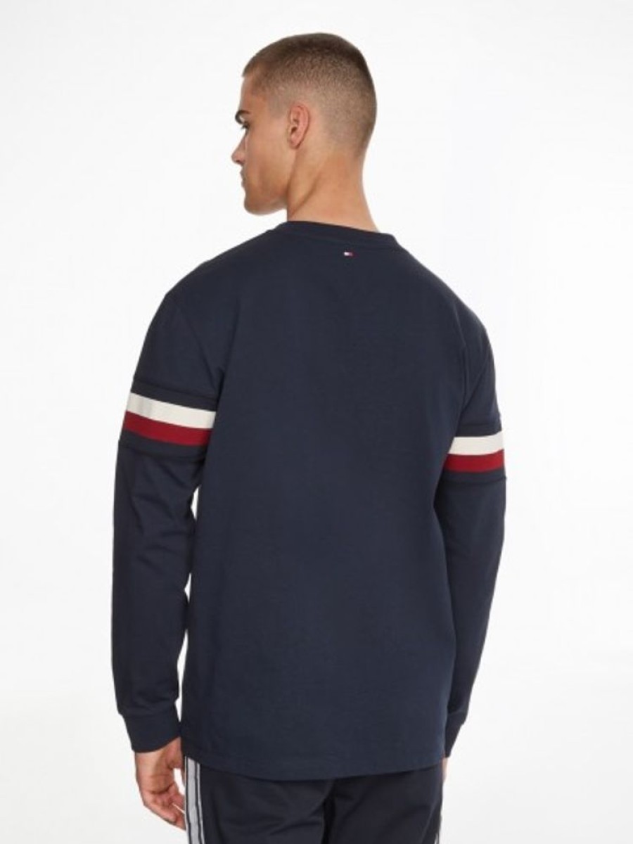 Bekleidung Tommy Hilfiger | Langarmshirt Mit Tommy-Tape