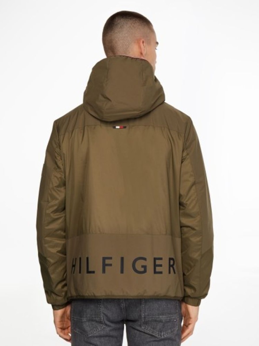 Bekleidung Tommy Hilfiger | Th Tech Jacke Mit Kapuze Und Logo