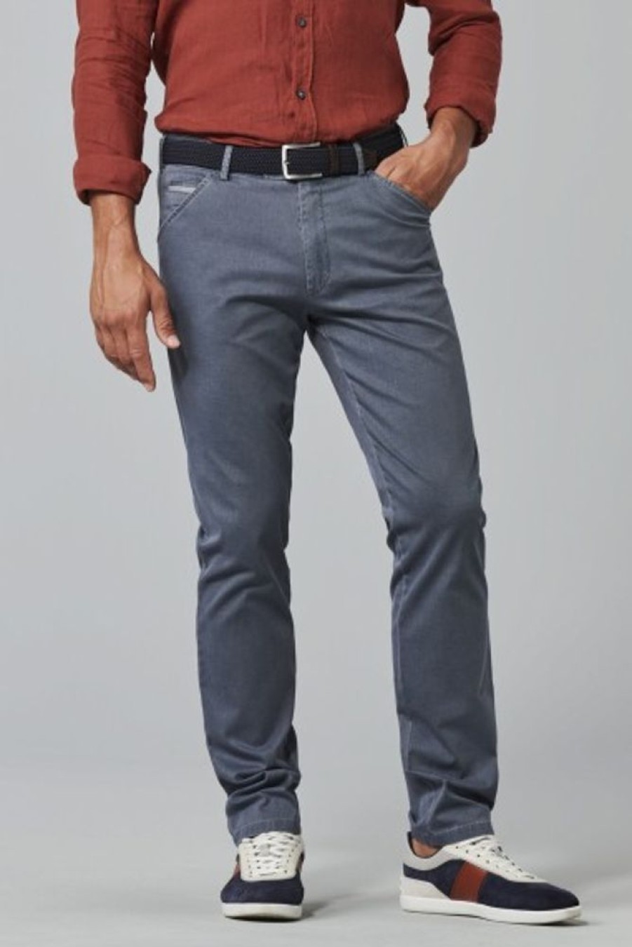 Bekleidung Meyer | Tow-Tone-Baumwollstretch Chino