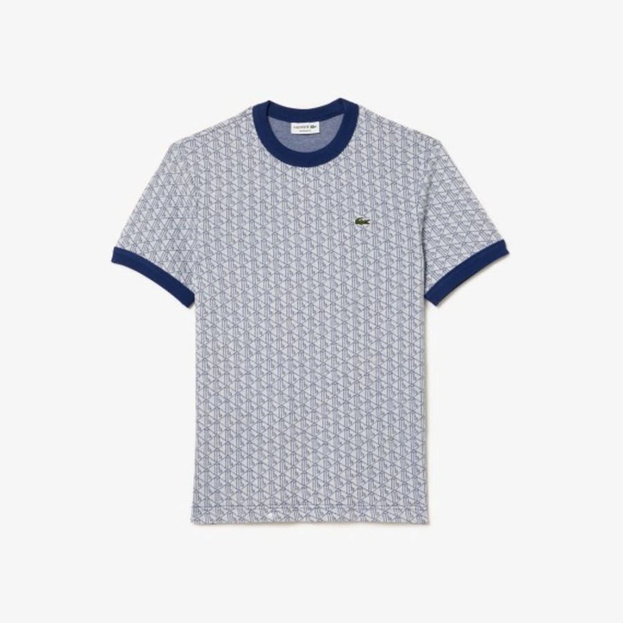 Bekleidung Lacoste | Jacquard T-Shirt Mit Monogramm