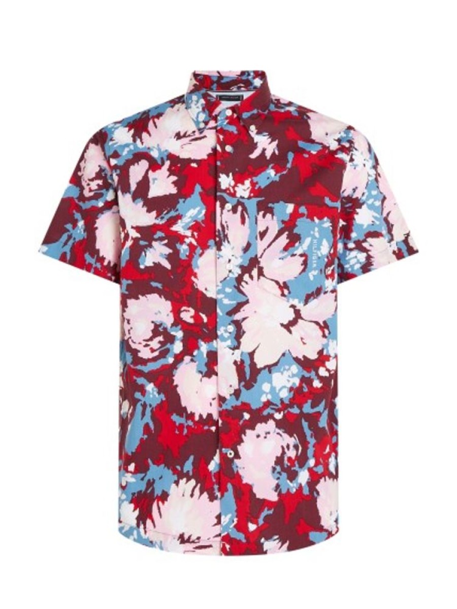 Bekleidung Tommy Hilfiger | Kurzarm-Hemd Mit Blumen-Print