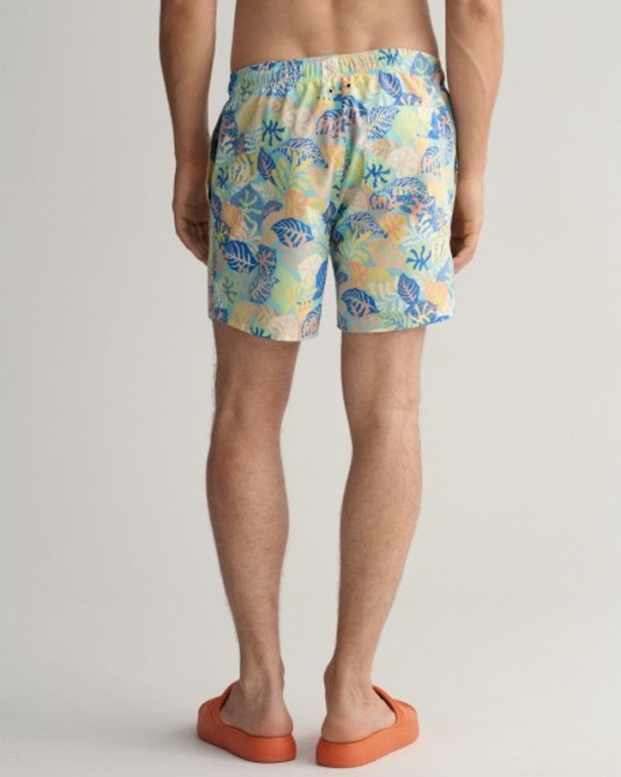 Bekleidung Gant | Classic Fit Badeshorts Mit Tropischem Print