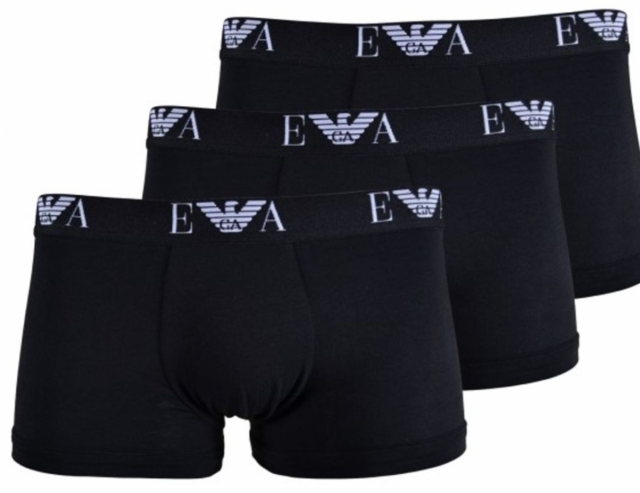 Bekleidung Armani | Boxershorts Mit Ea-Monogramm-Logoband, 3Er-Pack