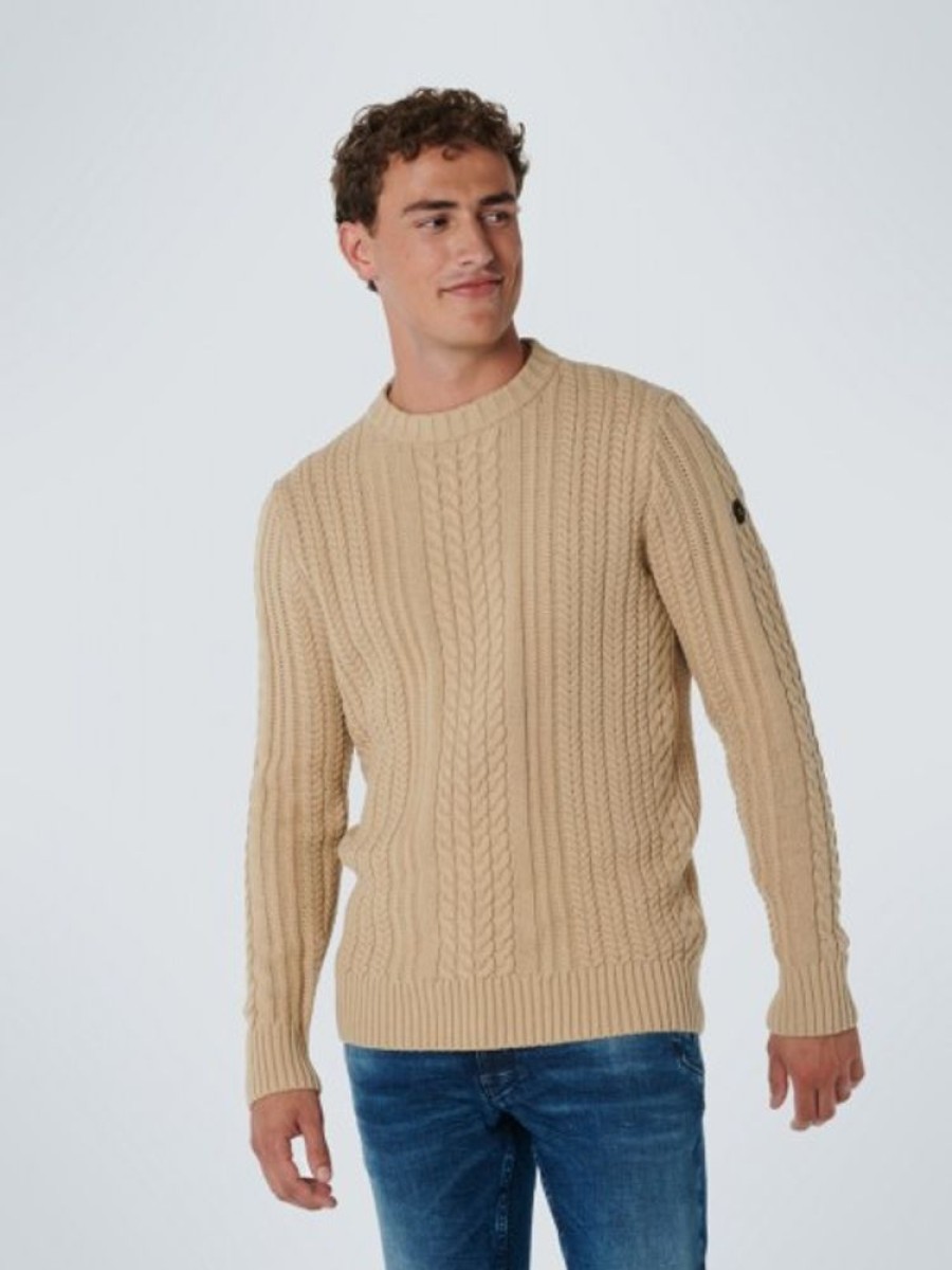 Bekleidung No Excess | Pullover Crewneck Cable Knit With Wool