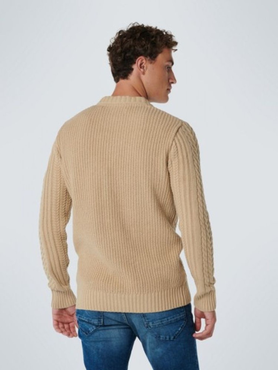 Bekleidung No Excess | Pullover Crewneck Cable Knit With Wool