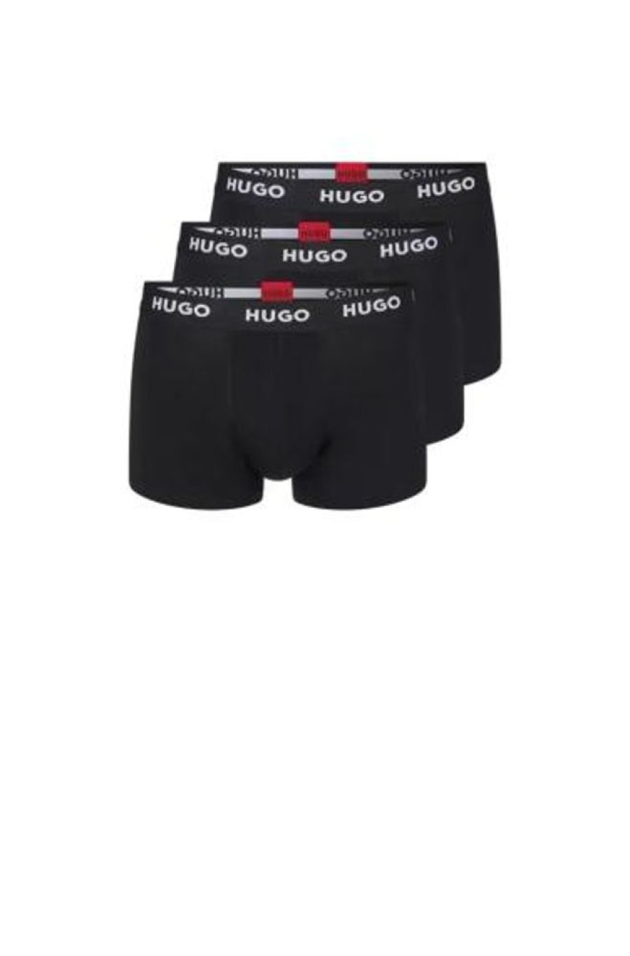 Bekleidung Hugo | Dreier-Pack Boxershorts Aus Stretch-Baumwolle Mit Logos Am Bund