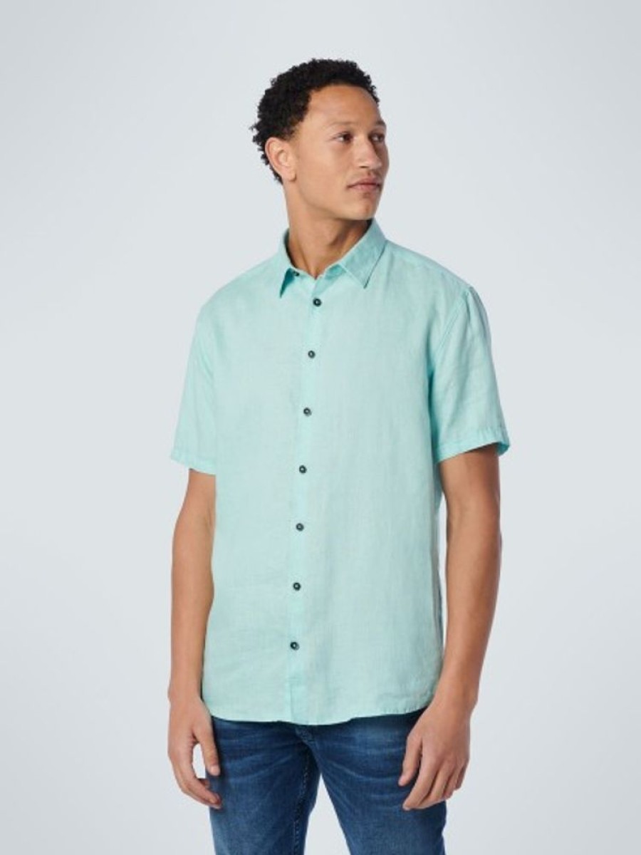 Bekleidung No Excess | Shirt Short Sleeve Linen Solid