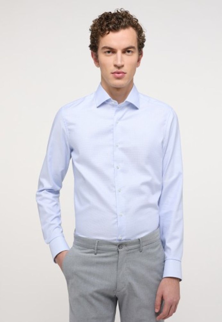 Bekleidung Eterna | Struktur-Hemd Slim Fit