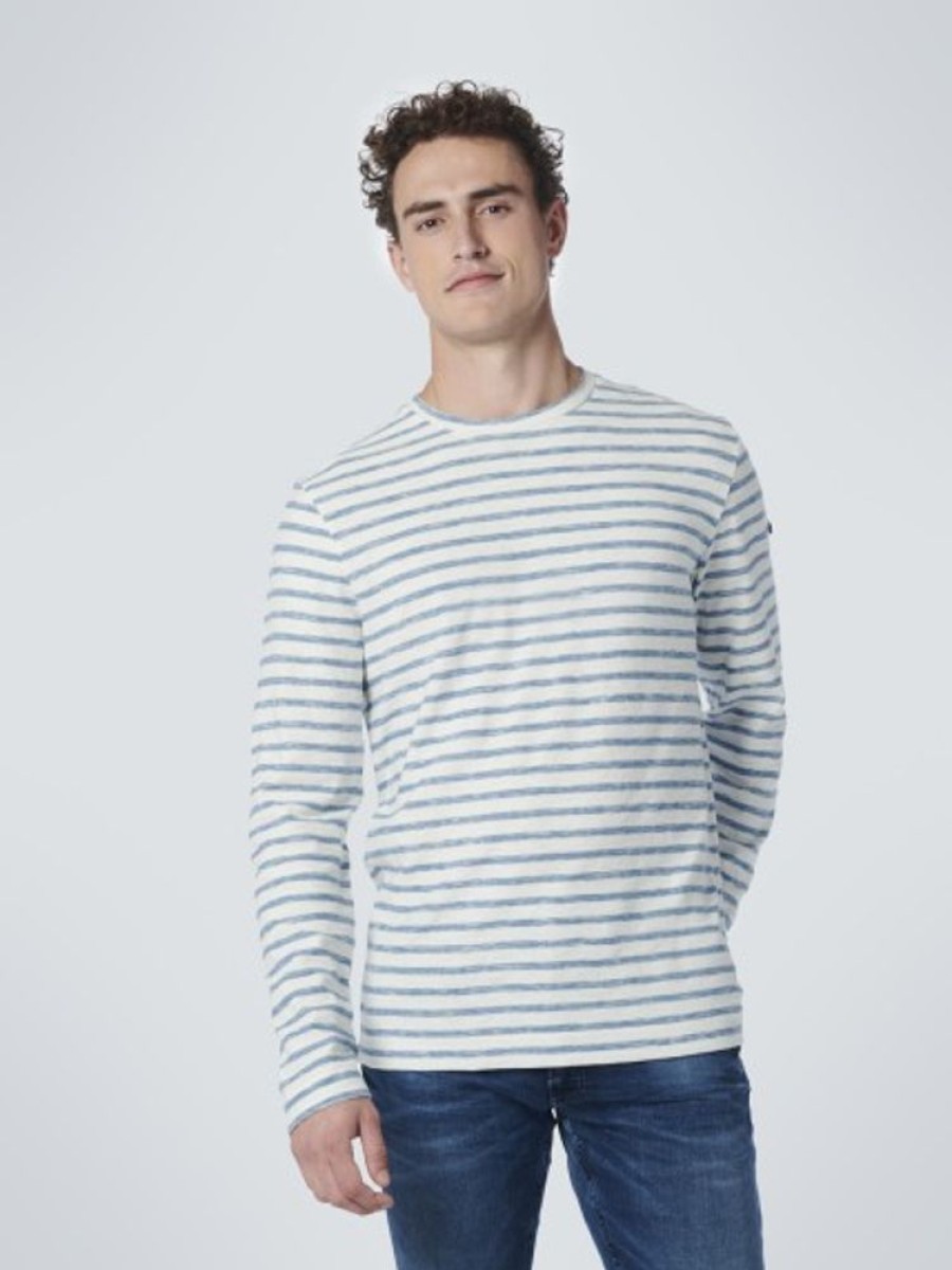 Bekleidung No Excess | T-Shirt Long Sleeve Crewneck Stripe