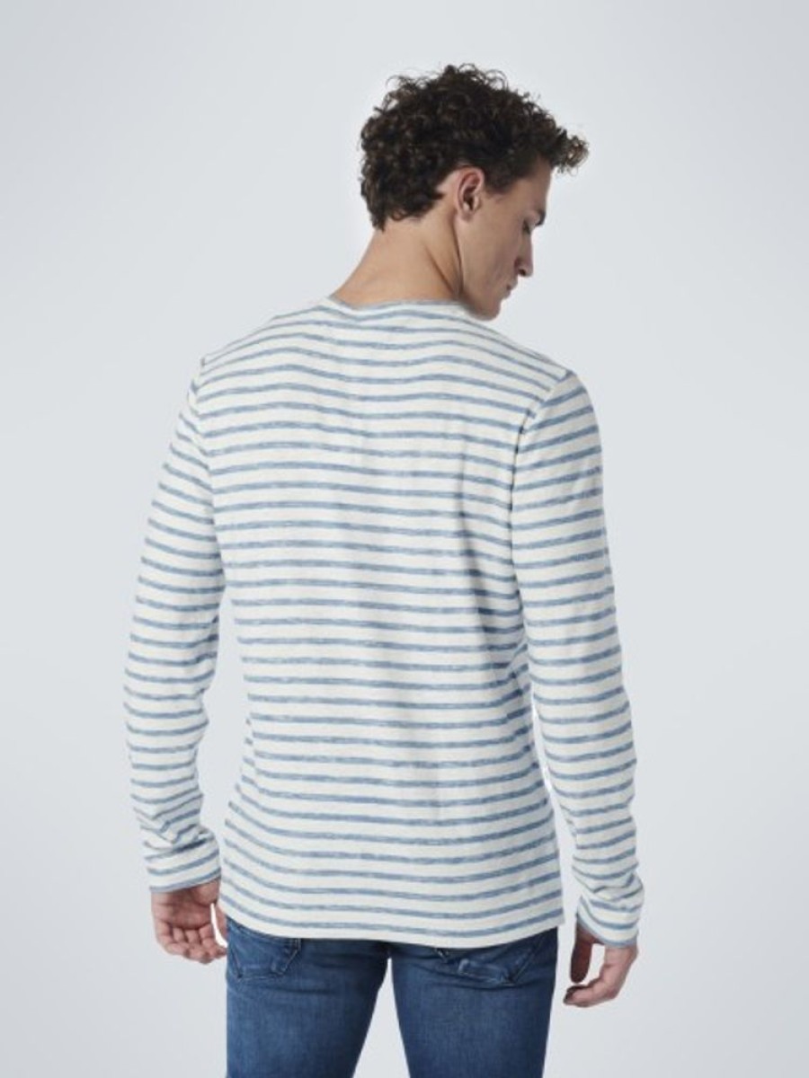 Bekleidung No Excess | T-Shirt Long Sleeve Crewneck Stripe