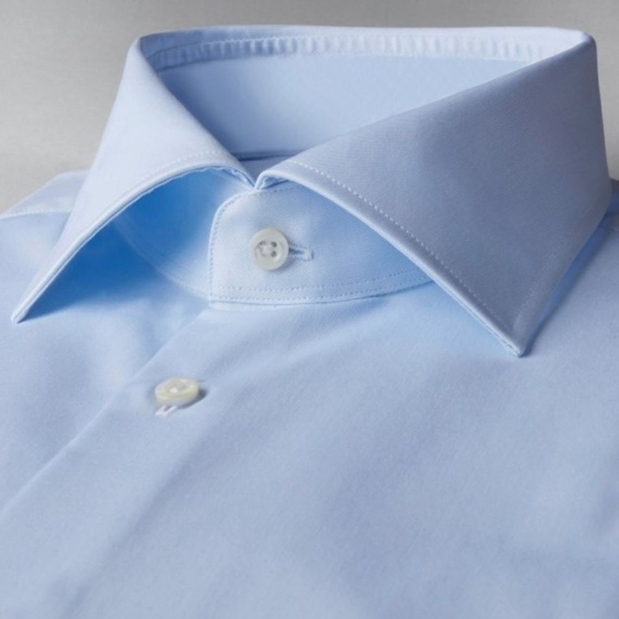 Bekleidung Stenströms | Fitted Body Shirt In Superior Twill Light Blue