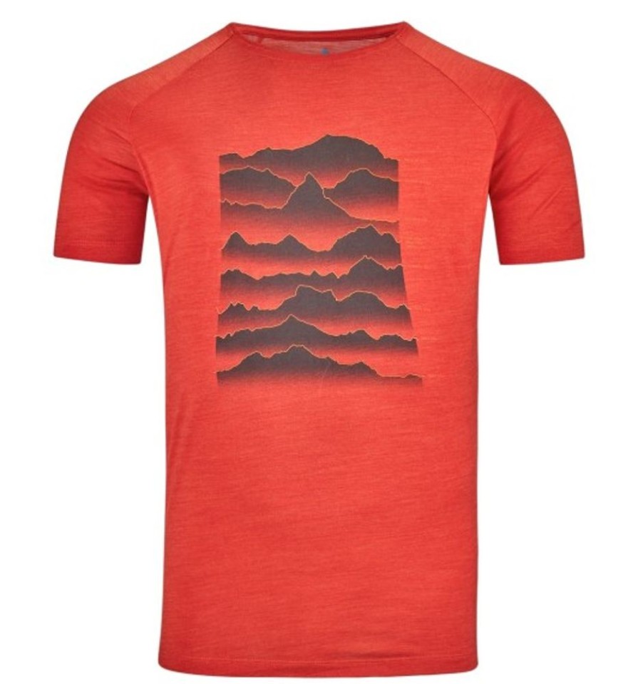 Bekleidung Odlo | Ascent Performance Wool Light T-Shirt Mit Sonnenaufgangsmotiv