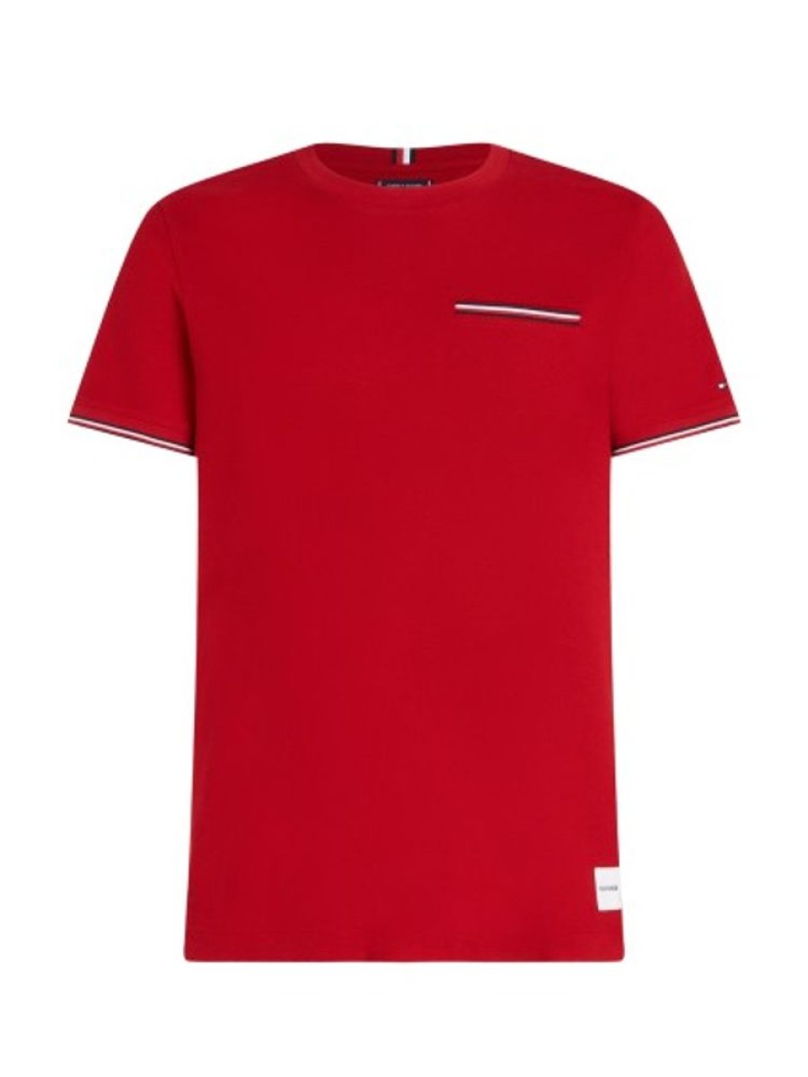 Bekleidung Tommy Hilfiger | Slim Fit T-Shirt Aus Wabenmuster-Pique