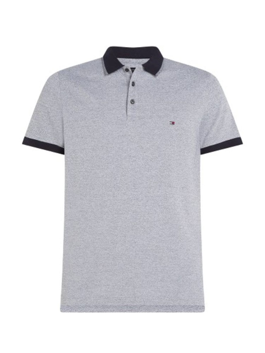 Bekleidung Tommy Hilfiger | Slim Fit Poloshirt Aus Mouline-Baumwolle