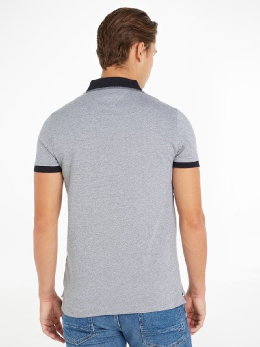 Bekleidung Tommy Hilfiger | Slim Fit Poloshirt Aus Mouline-Baumwolle