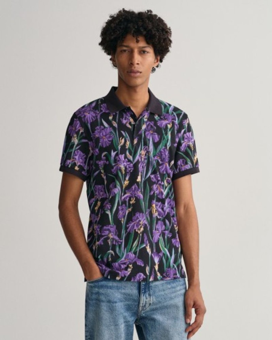 Bekleidung Gant | Iris Pique Poloshirt Mit Print