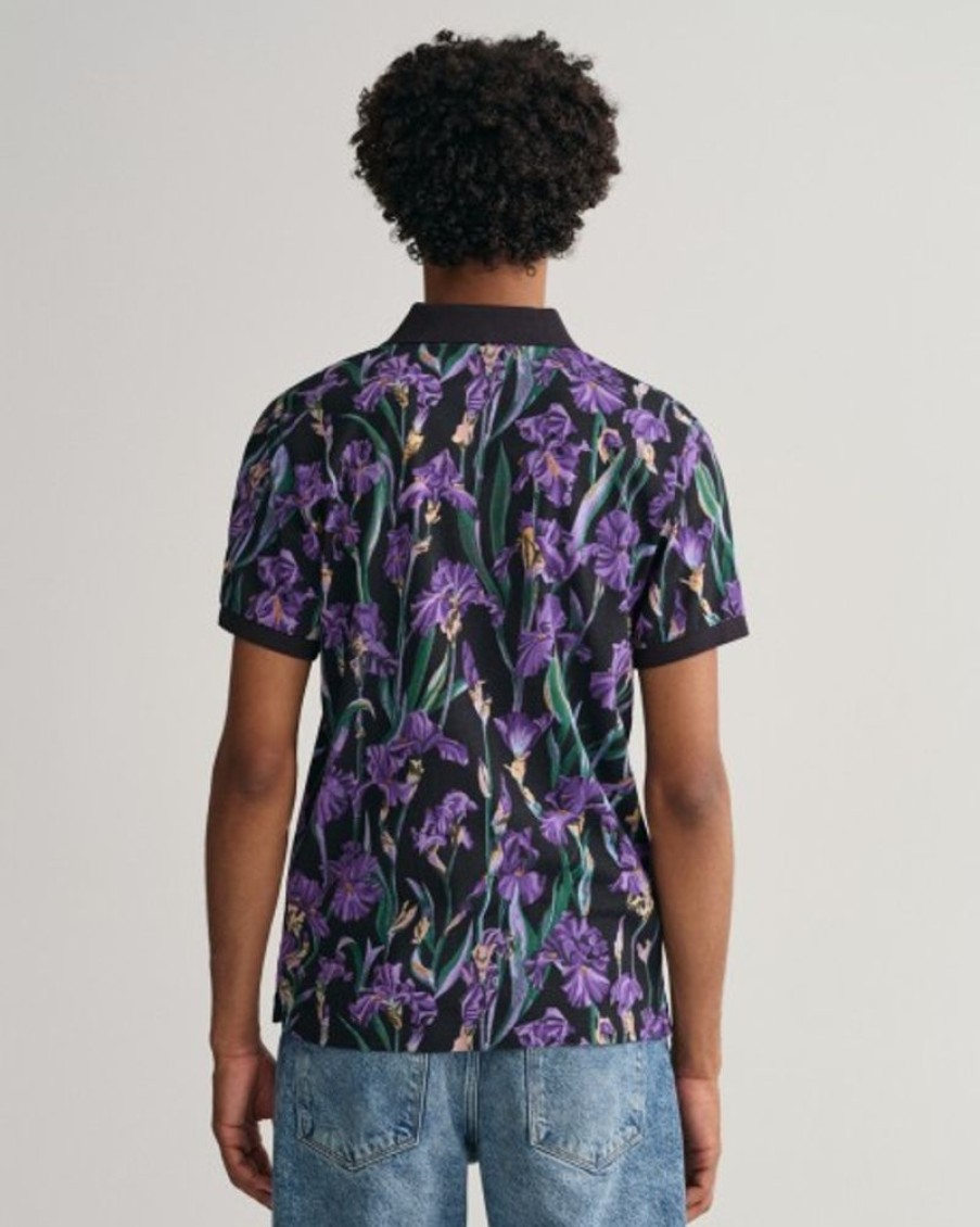 Bekleidung Gant | Iris Pique Poloshirt Mit Print