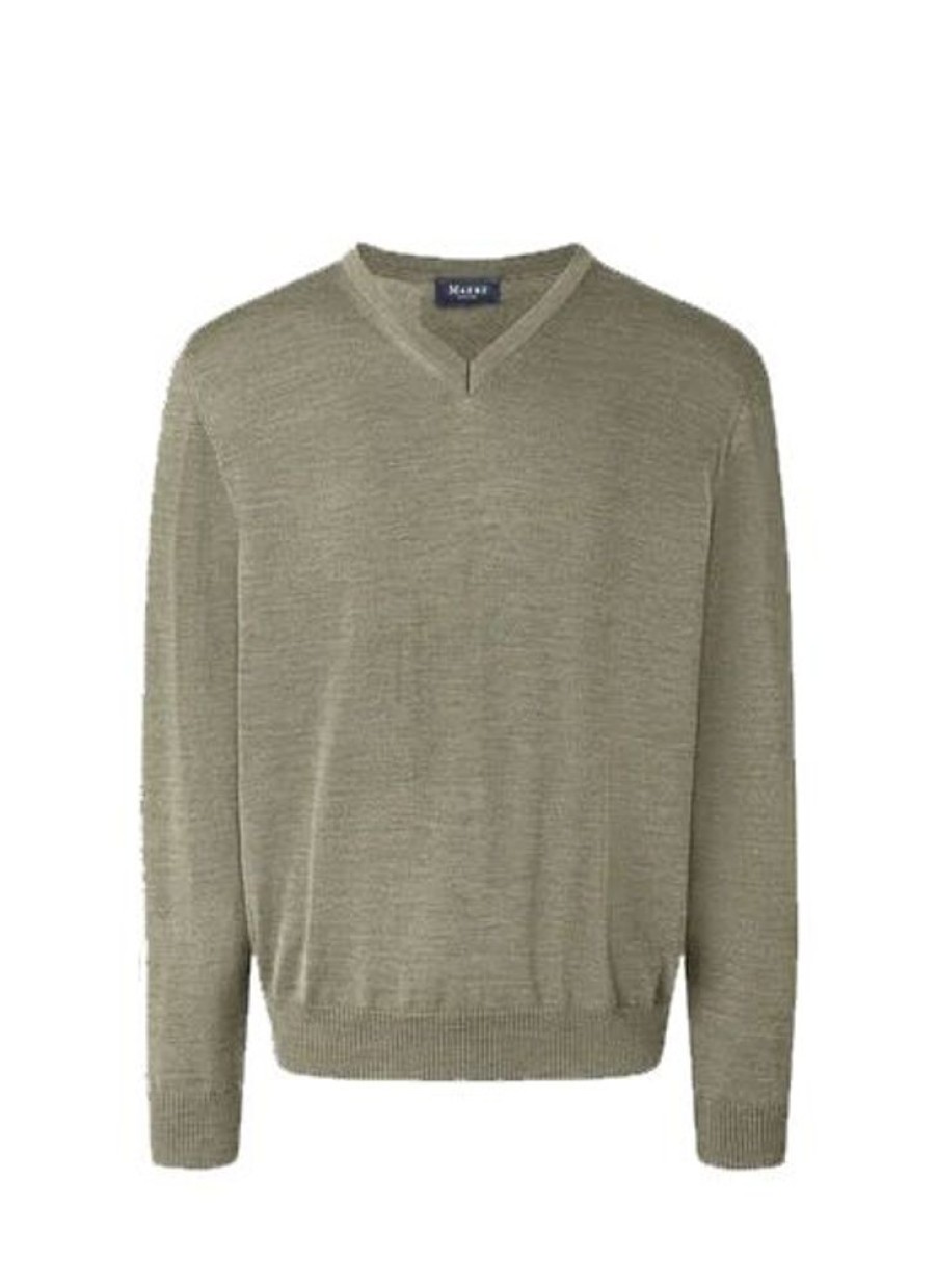 Bekleidung Maerz Muenchen | Superwash V-Pullover Merinowolle