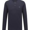 Bekleidung Boss orange | Slim-Fit Longsleeve-Poloshirt Mit Logo-Aufnaher