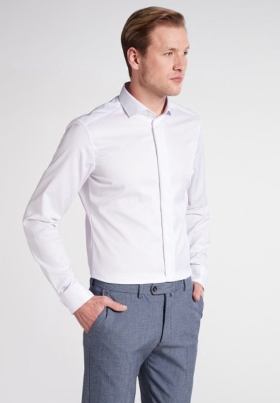 Bekleidung Eterna | Gala Hemd Slimfit, Weis