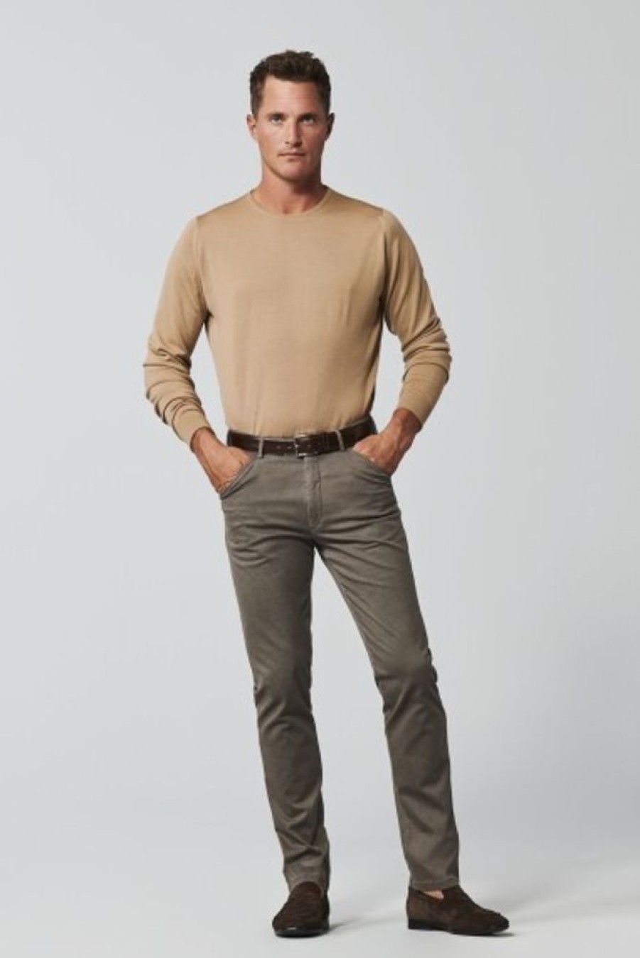 Bekleidung Meyer | Tow-Tone-Baumwollstretch Chino