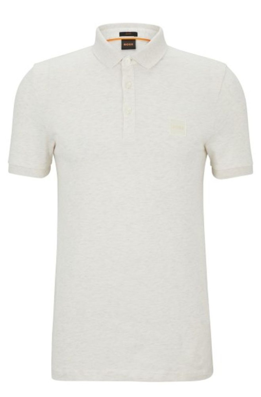 Bekleidung Boss orange | Slim-Fit Poloshirt Aus Stretch-Baumwolle Mit Logo-Aufnaher