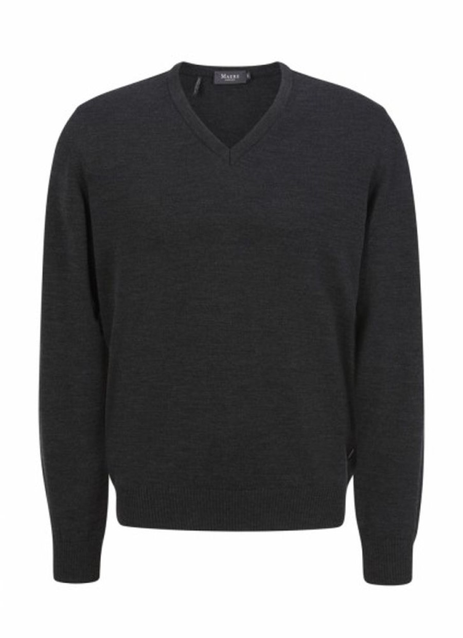 Bekleidung Maerz Muenchen | Superwash V-Pullover Merinowolle