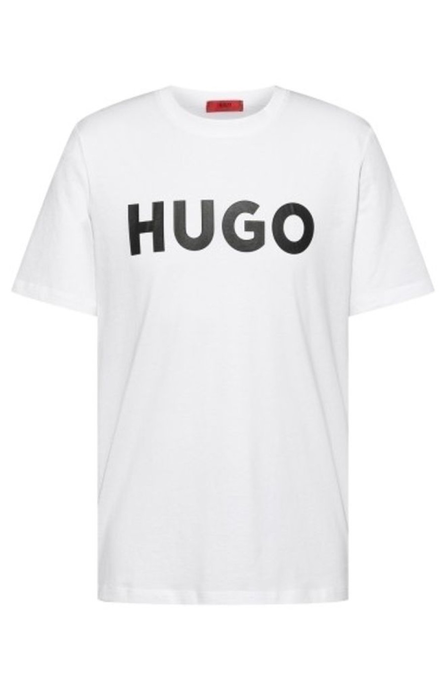 Bekleidung Hugo | Regular-Fit T-Shirt Aus Baumwoll-Jersey Mit Kontrast-Logo