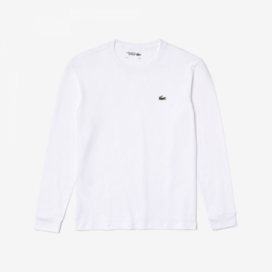 Bekleidung Lacoste Sport | Lacoste Sport Baumwoll Langarm-Shirt Mit Rundhals