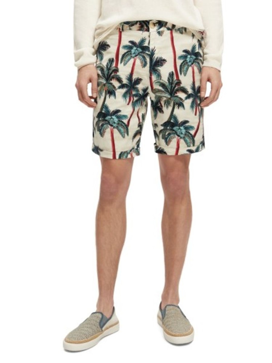 Bekleidung Scotch & Soda | Stuart- Printed Cotton Chino Short